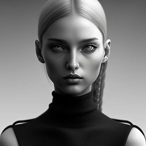 #Digital 2D #Fantasy #Illustration #Portraits #portrait #semirealism #semirealistic #semirealisticportrait #illustration #gulakova-viktoria #monocromatic #monochrome #monocrome art #monochrome portrait #black and white #girl #ponytail #look