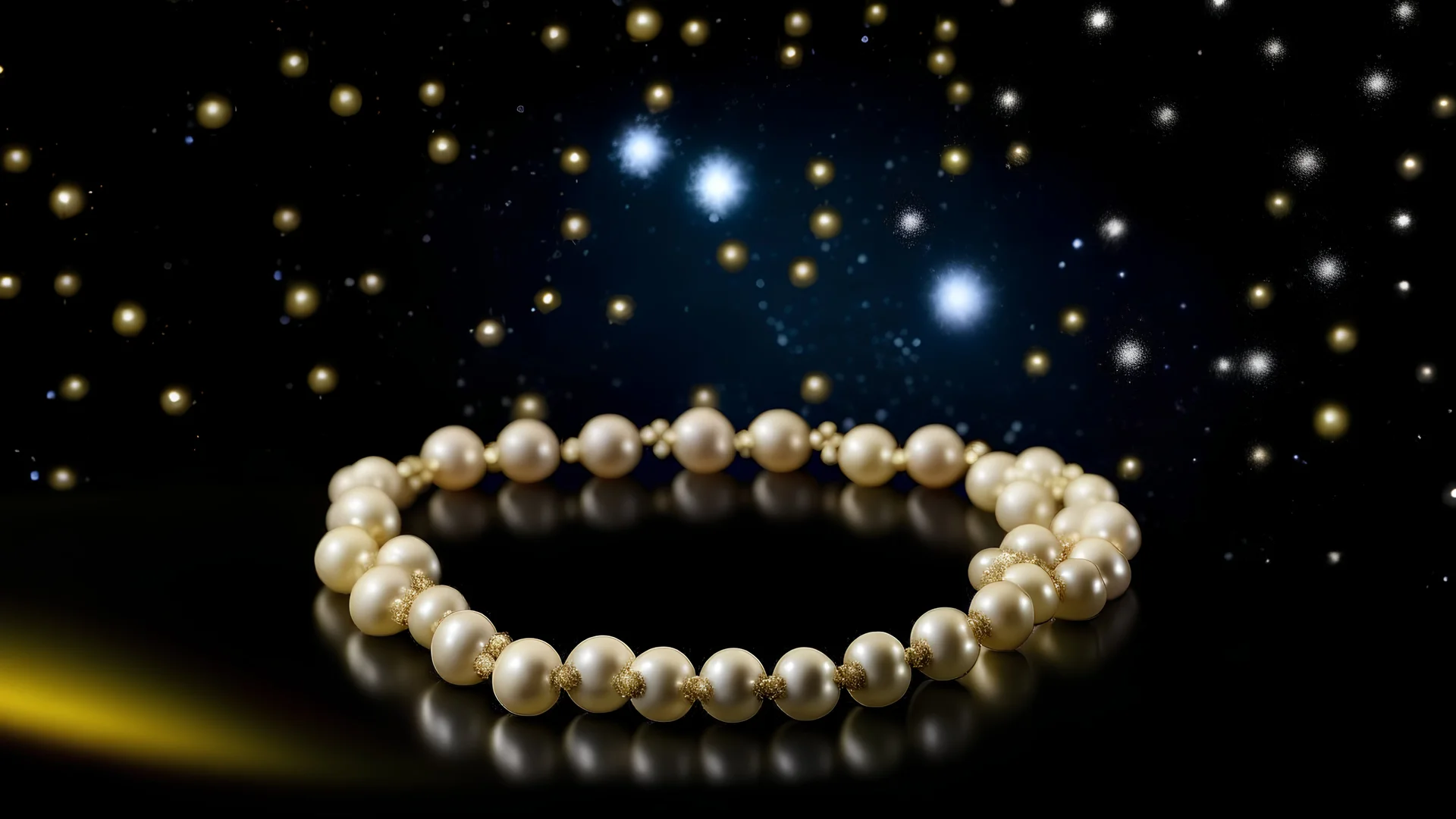 a pearl necklace of stars in the sky