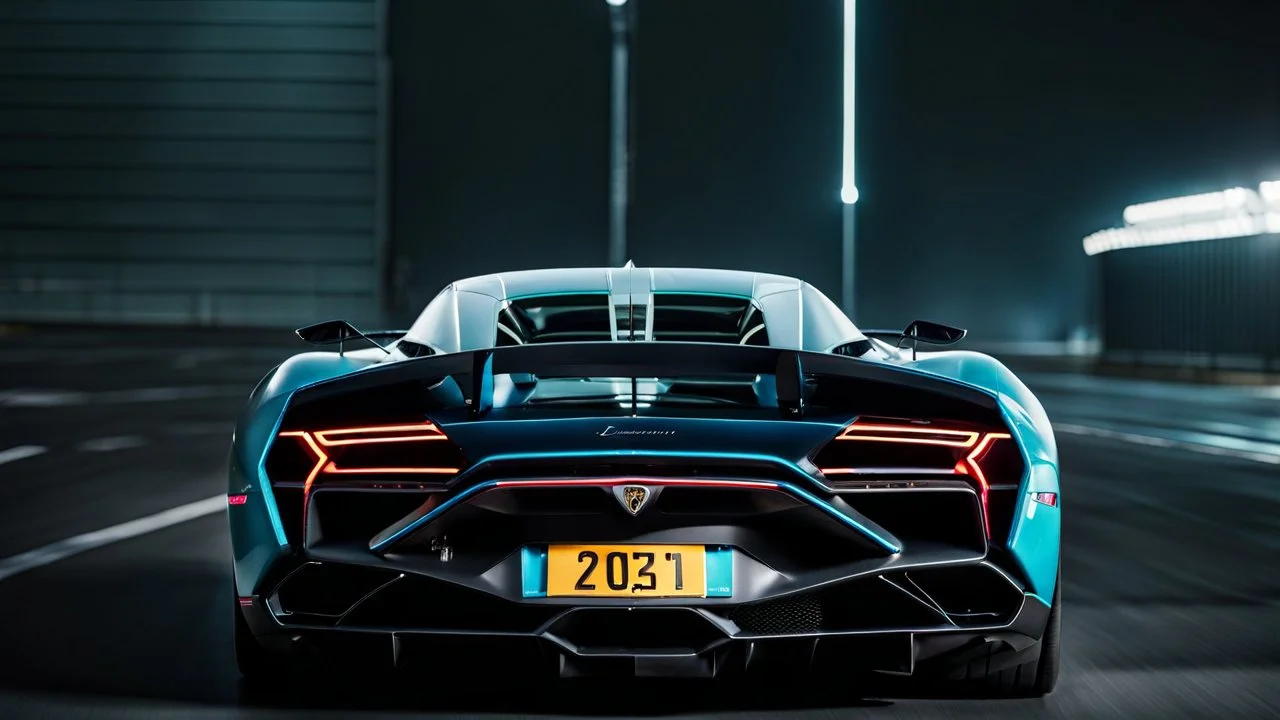 Lamborghini Bugatti Chiron, desktop wallpaper, 4K, Cinematic, rear view
