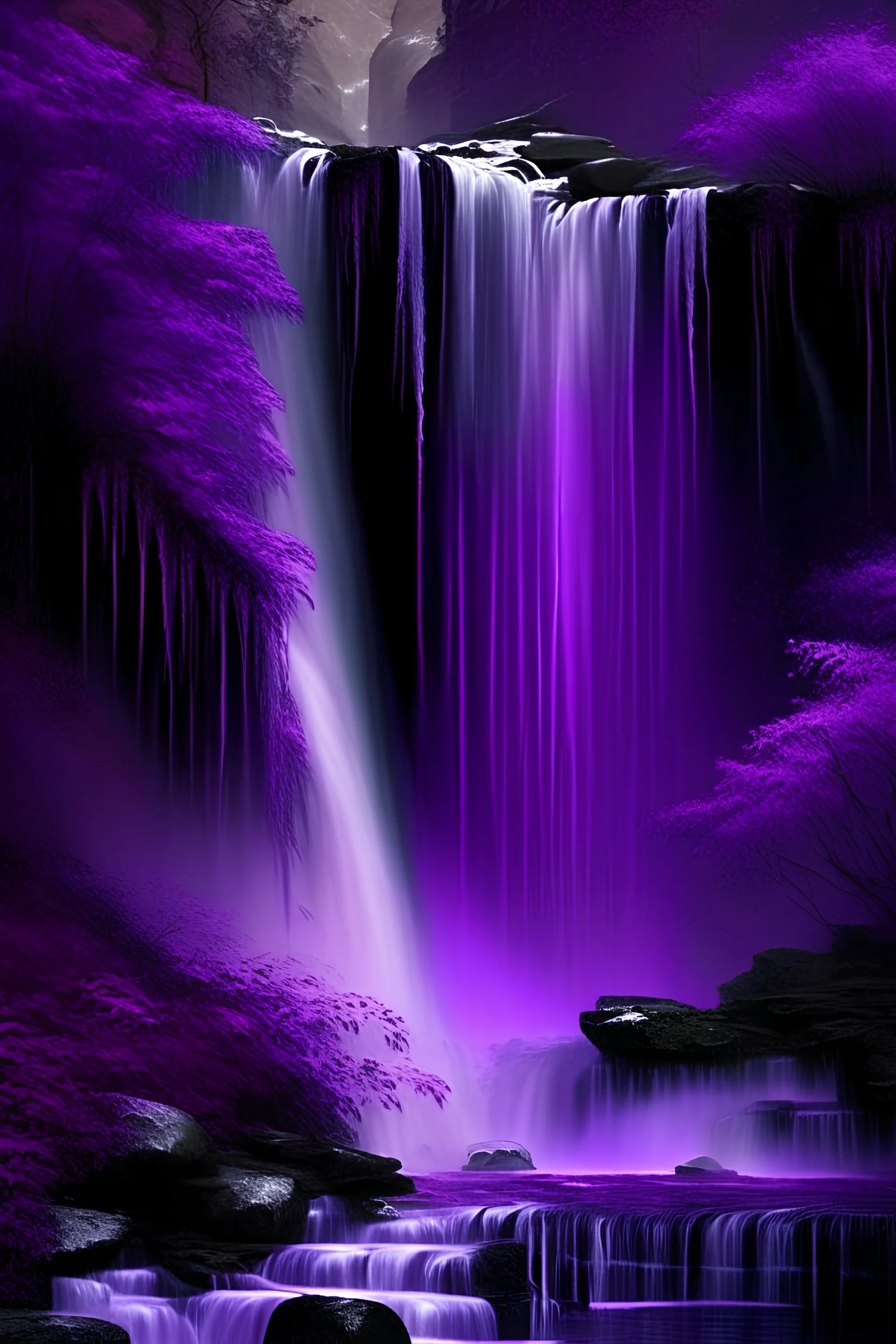 violet waterfall