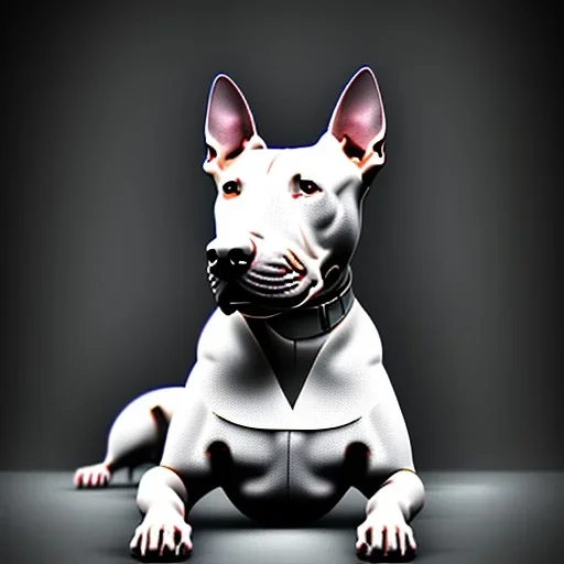 bullterrier, 4k, real bullterrier,