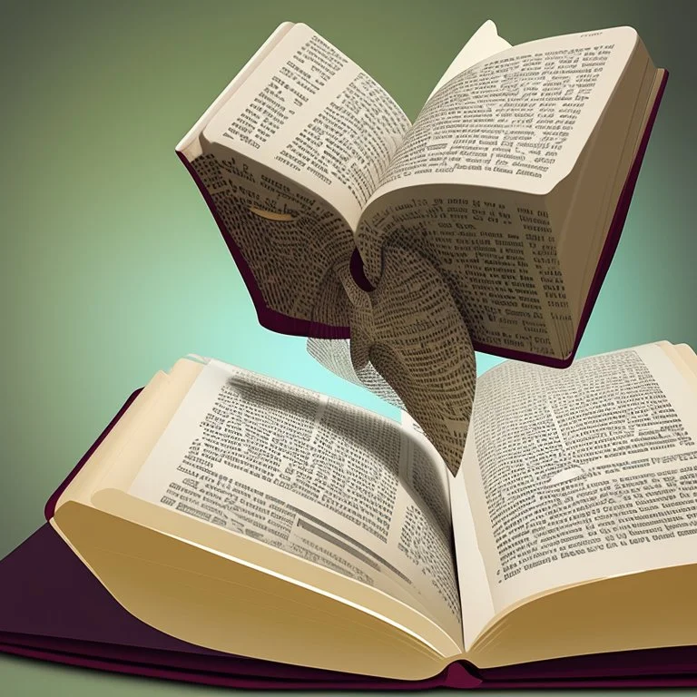 Floating book with magic swirling around it lifting it into the air