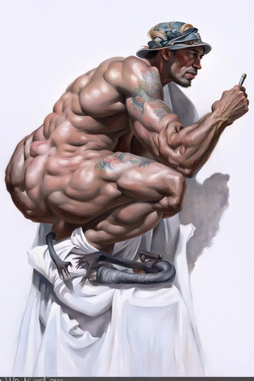 the muscle man like 19th painting