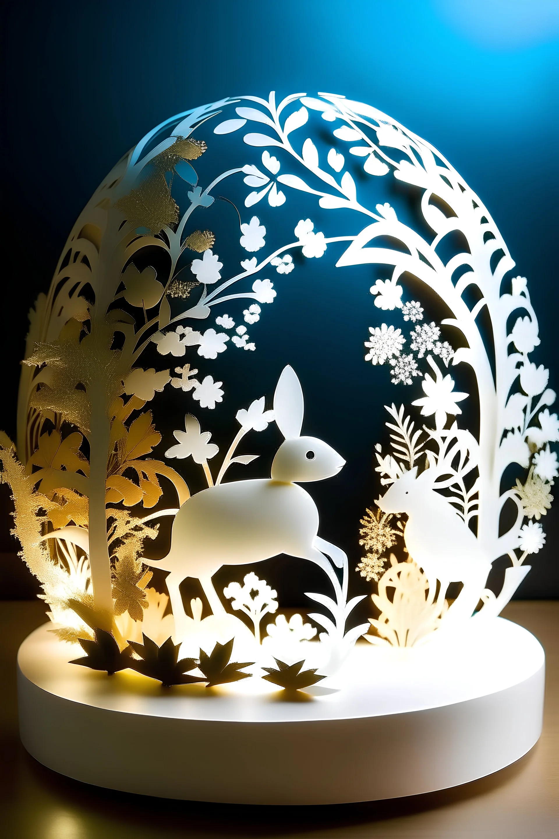 "Easter-themed paper-cutting" light