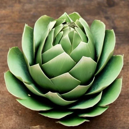 Photo of an artichoke made out of metal