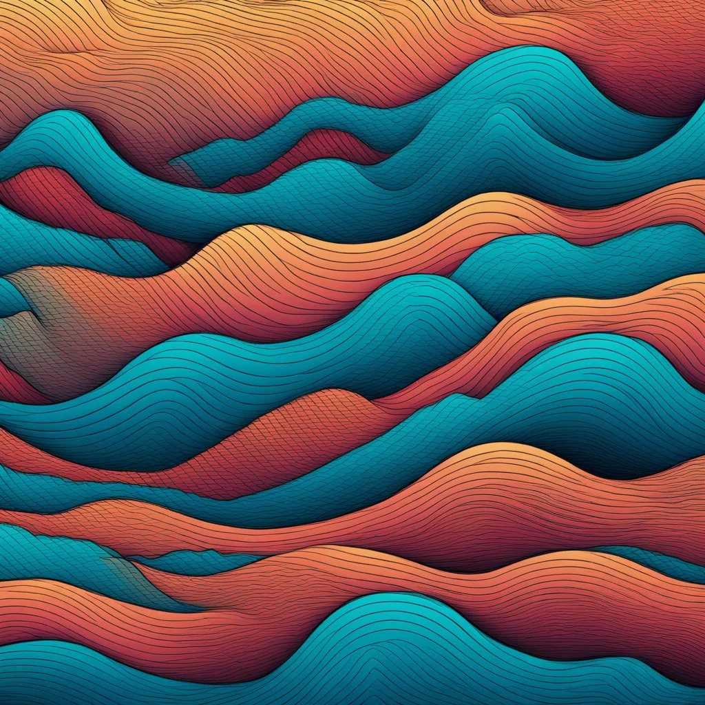 comic-style waves made of zeroes and one