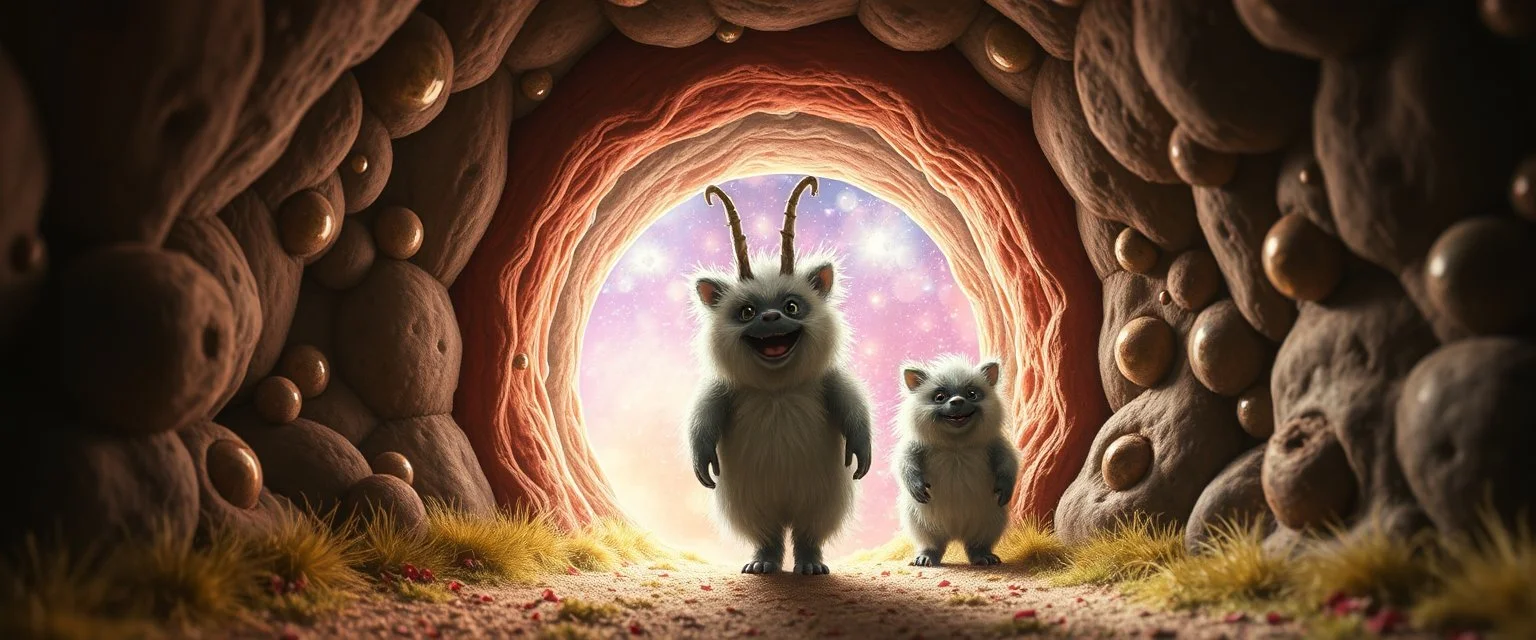 enter the strangest bubble doorway to weird dimension and its heavenly furry messed up creatures