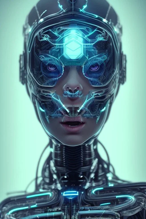 cyberpunk, glas head, women, portrai, open mouth, perfect skin, tron, cyborg , perfekt, real, dream, hr giger