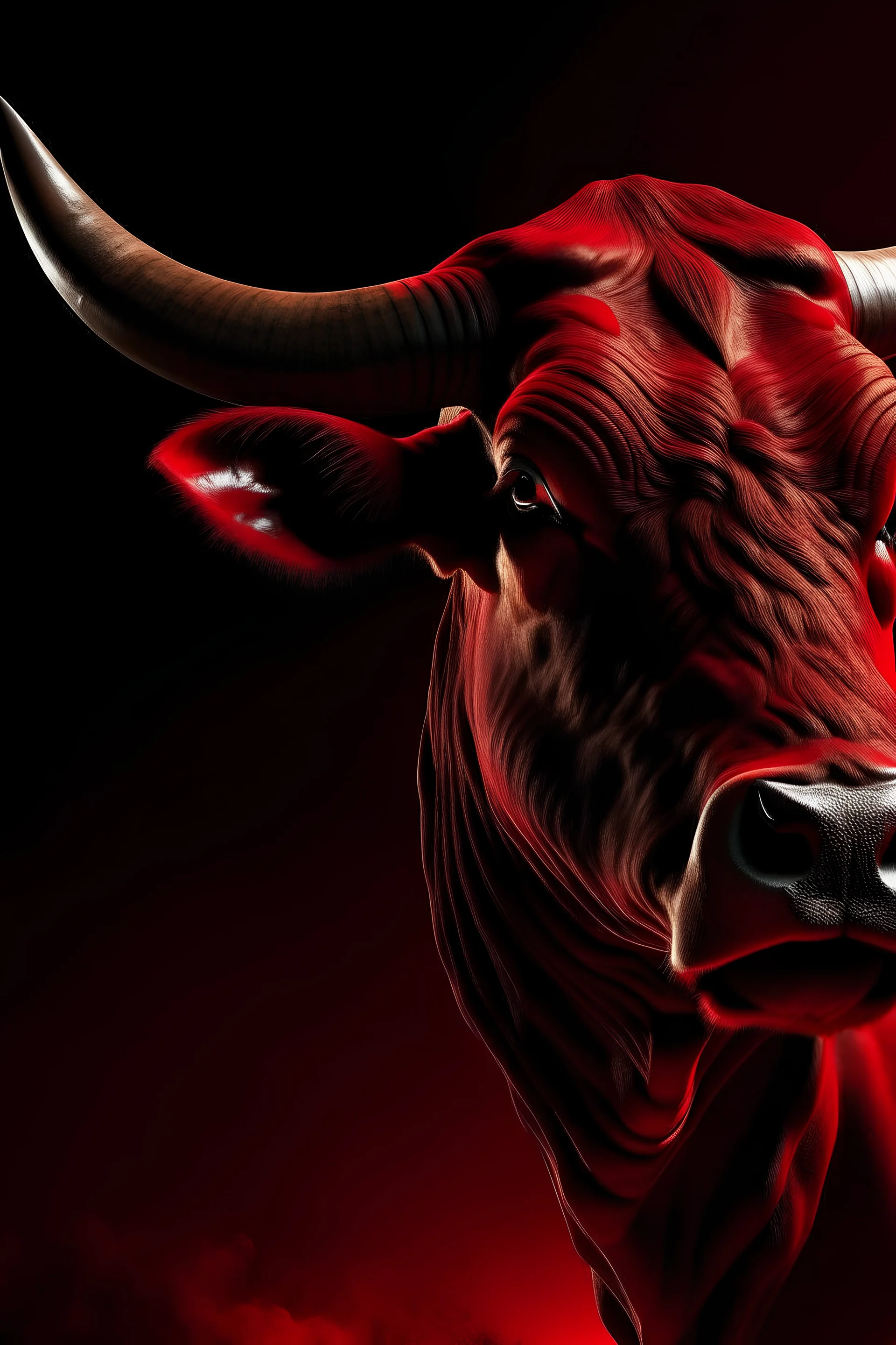 wallpaper bull with red inclination 1920x1080