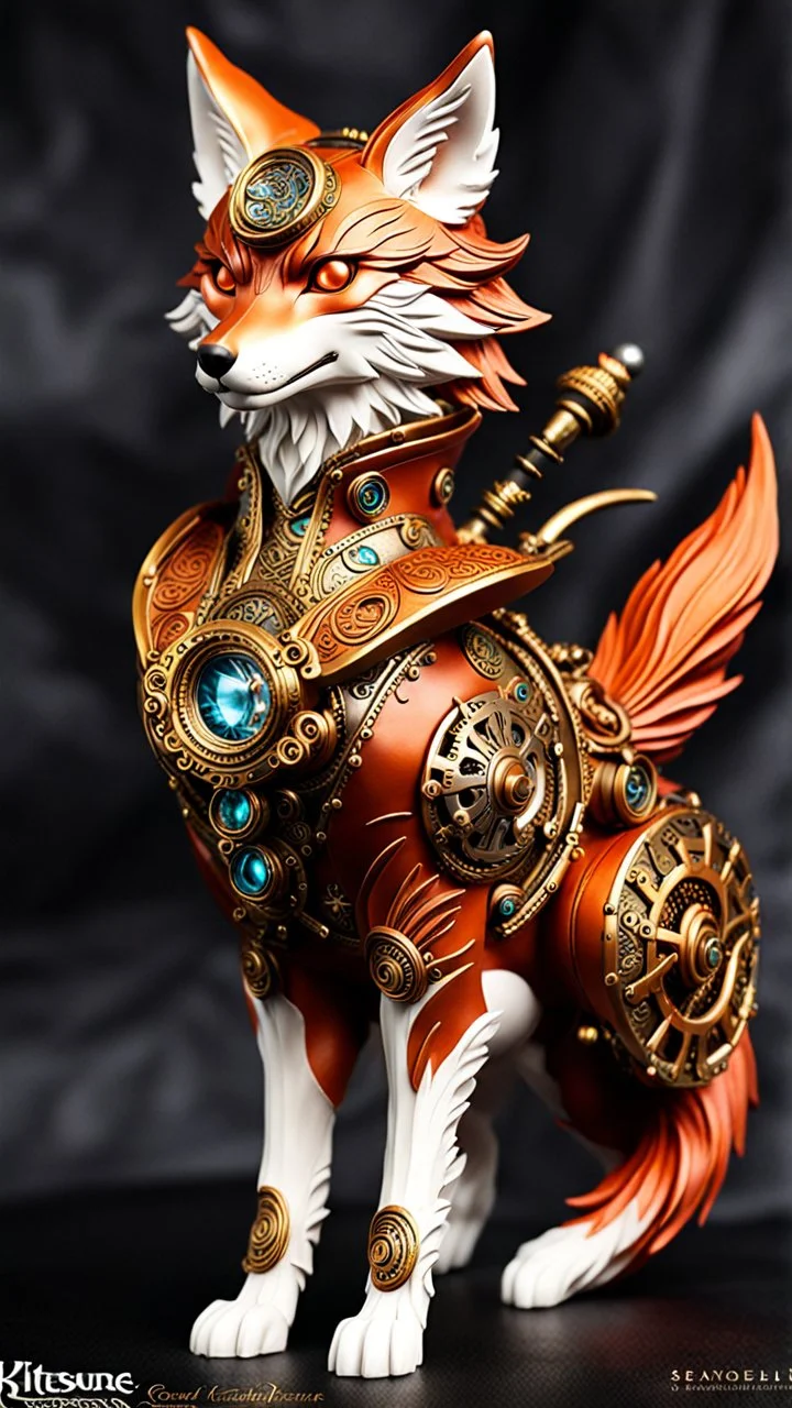 Kitsune Steampunk calidad ultra intrincado hiperdetallado (full body : 1.5)