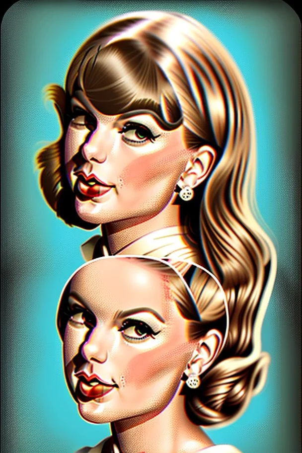 make a portrait of a 1950's Taylor Swift