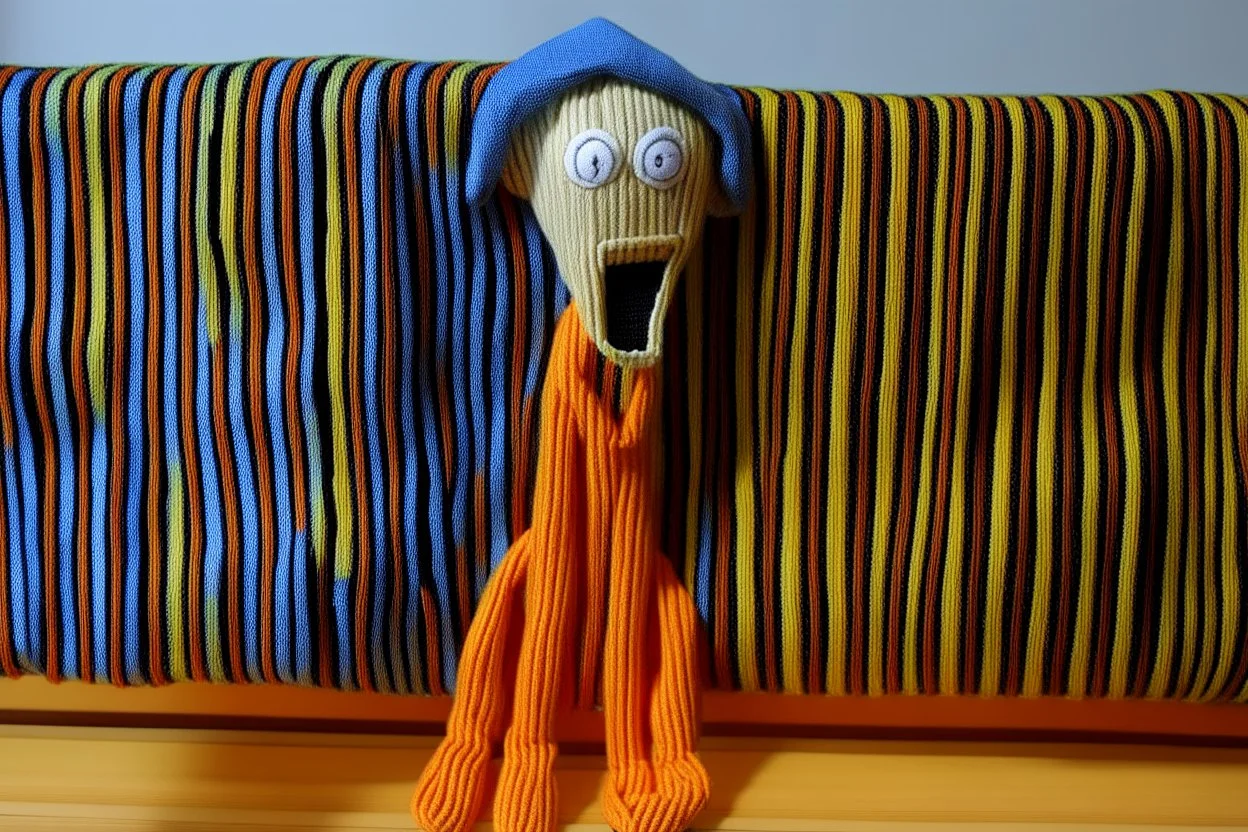 Knitted the scream Edvard Munch