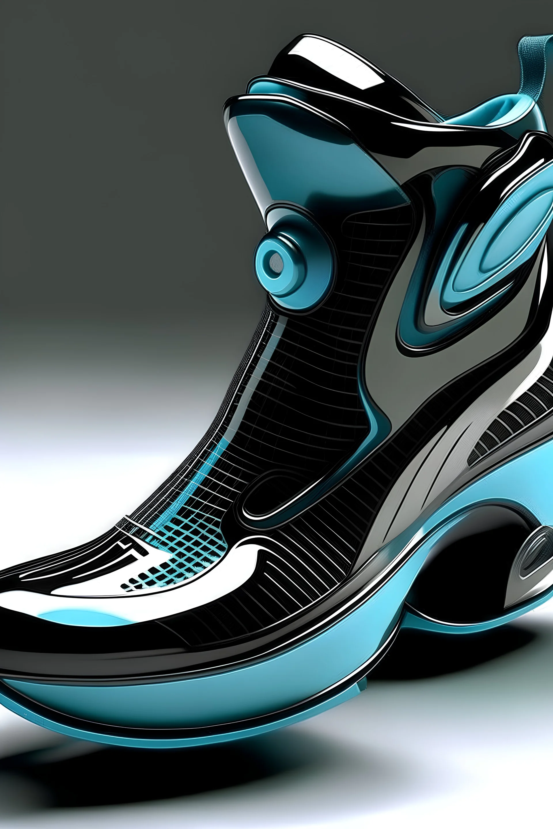 black futuristic sneakers