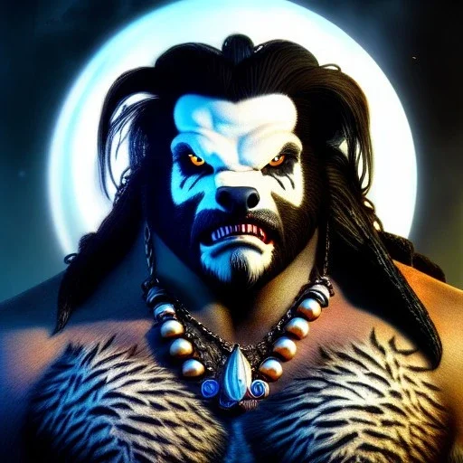 ultra detailed fullbody portrait of Lobo , extremely detailed digital painting, intrincate, extremely detailed face,crystal clear Big eyes, in the style of Simon Bisley, mystical colors , perfectly centered image, perfect composition, rim light, beautiful lighting,8k, stunning scene, raytracing