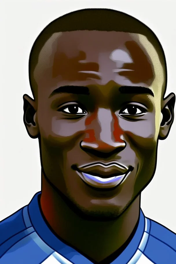 Moussa Diaby French football player ,cartoon 2d