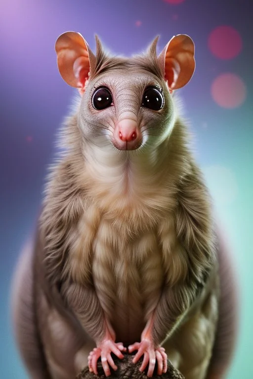 Rat-bushbaby rooster hybrid, masterpiece, best quality,sparkling eyes, colorful,highly detailed body, scifi, 4K, RAW,high contrast, realistic details, 24mm