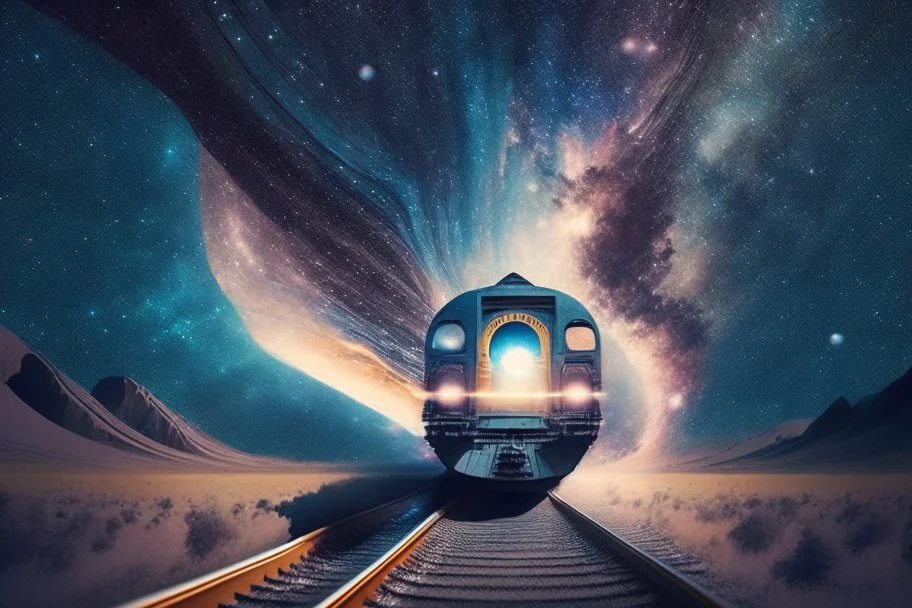 A train going into universe.