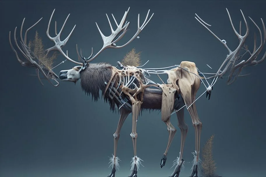 elk with exoskeleton