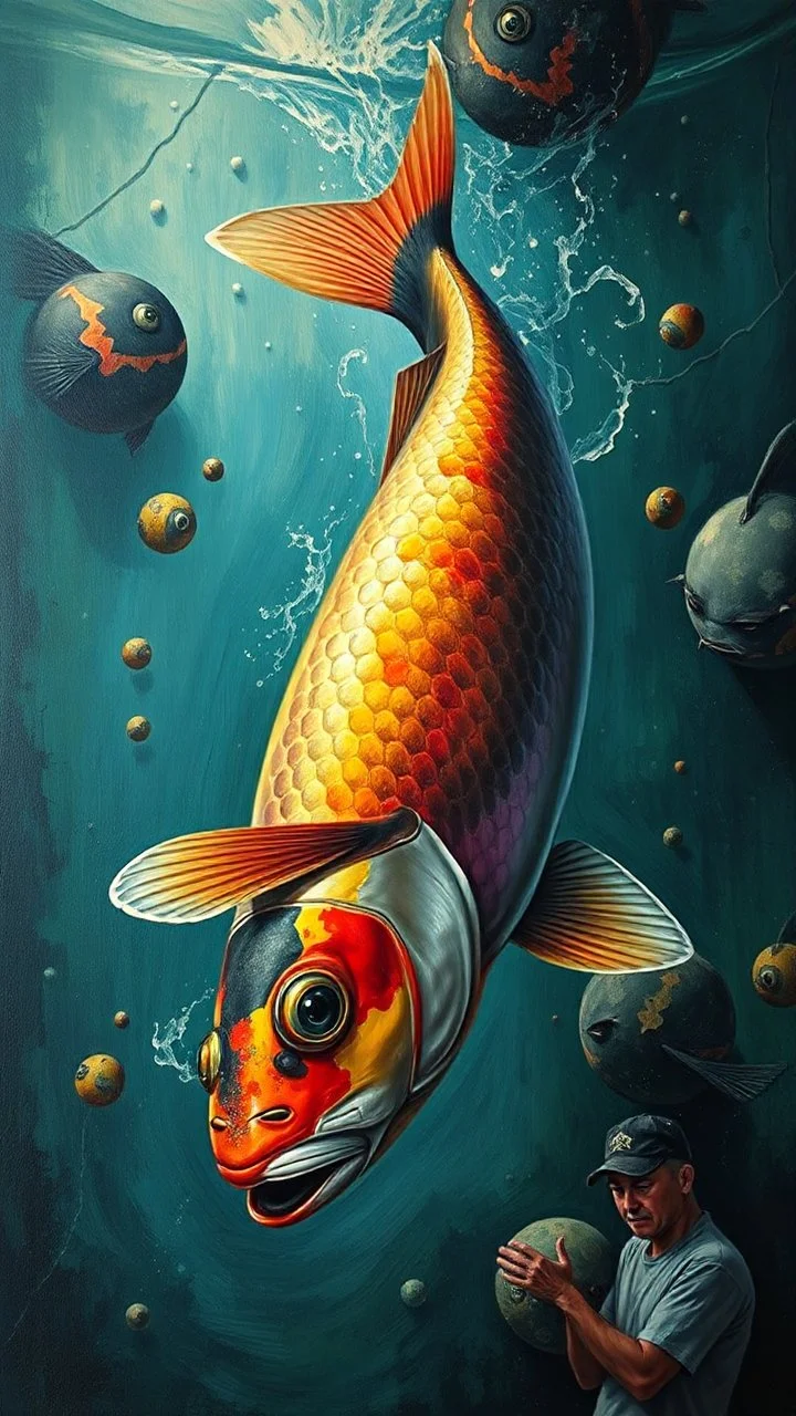 gambar ikan paus, Busch painting style nightmare