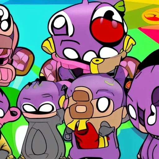 Gangster telatubbies in the art style of telatubbie fun Land from newgrounds