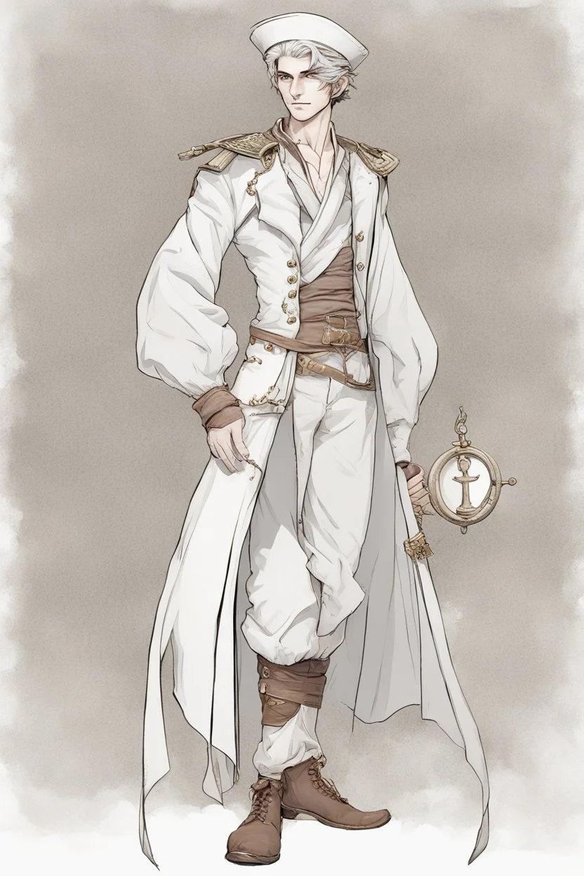 a fantasy sailor, male