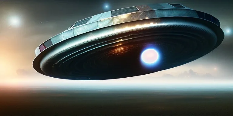 extra-terrestrial, 8K, photo realistic, highly detailed, lught ufo, light colors