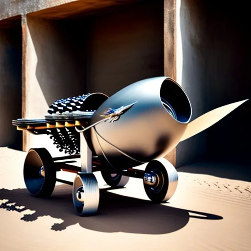 Wheelbarrow with rocket engines