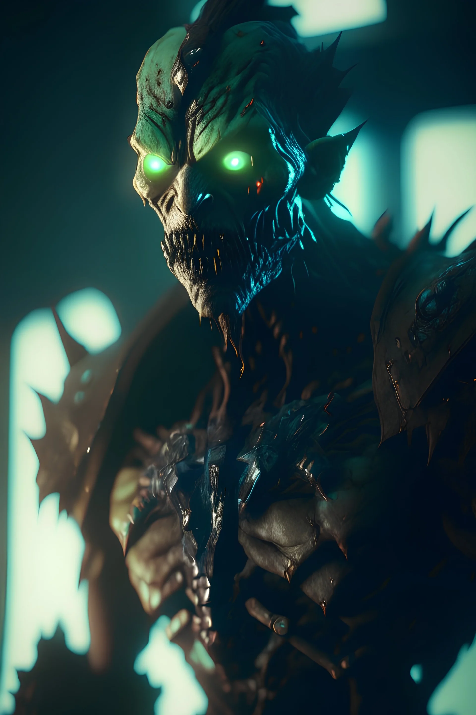 Zombie warrior man alien , unreal engine 5, concept art, art station, god lights, ray tracing, RTX, lumen lighting, ultra detail, volumetric lighting, 3d