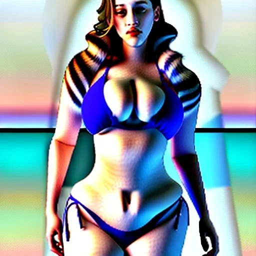 fullbody portrait of voluptuous atletic beautiful young Kat Dennings in swinsuit Diego Velázquez style