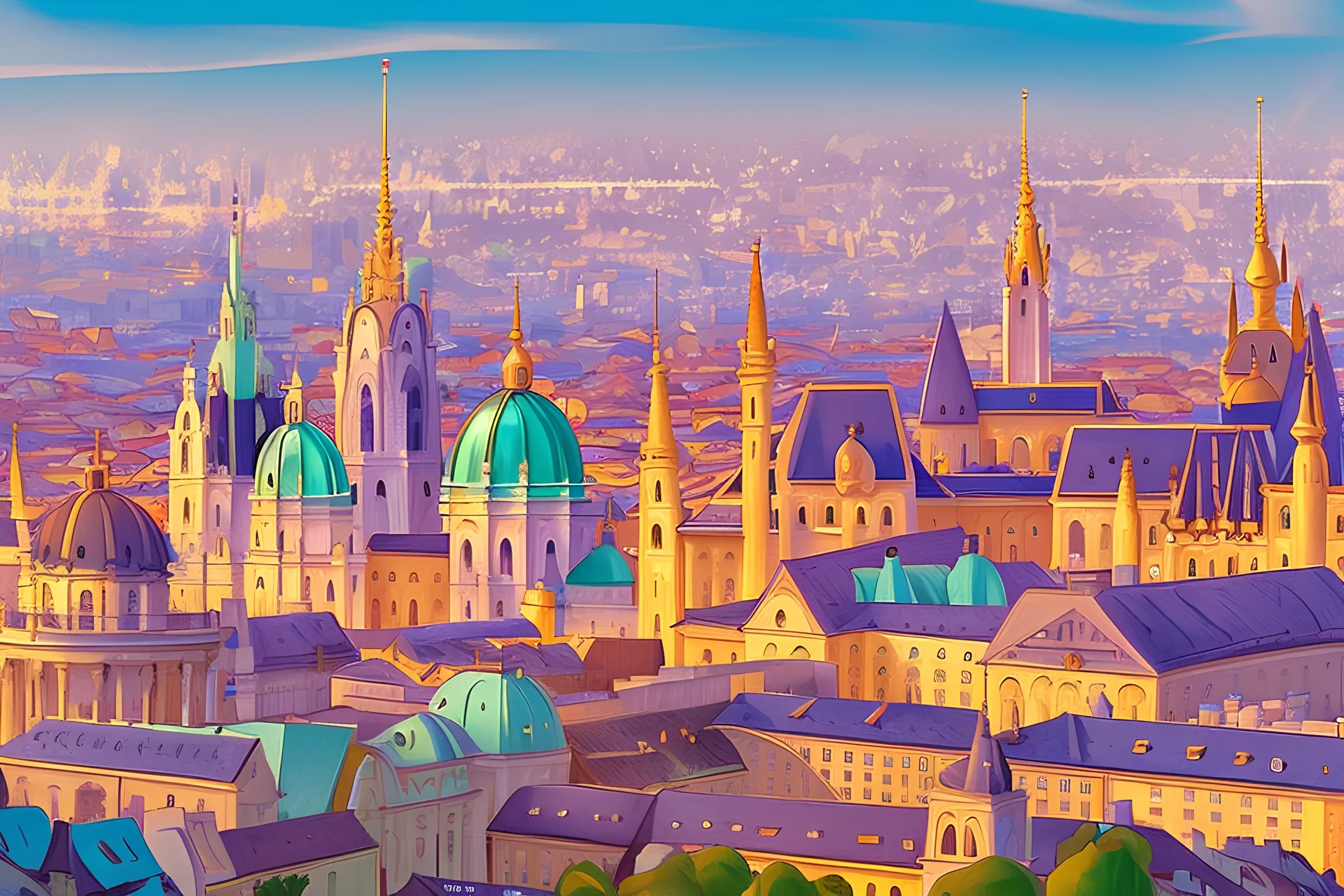 vienna city inspired by disney art