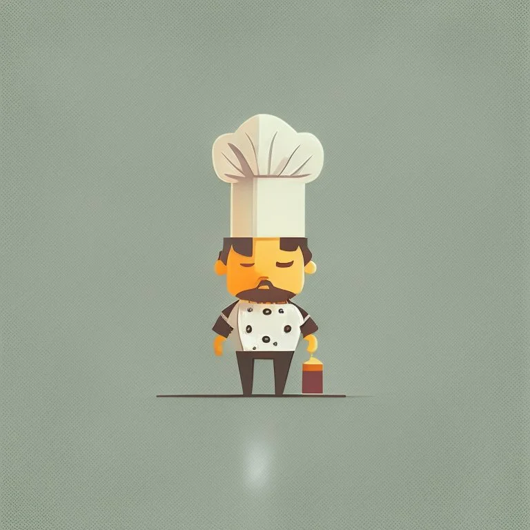 minimalistic character. chef