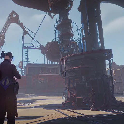 an industrial equipment powered by AI that is talking to the operator