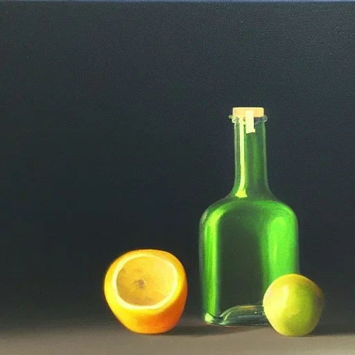 still life bottle