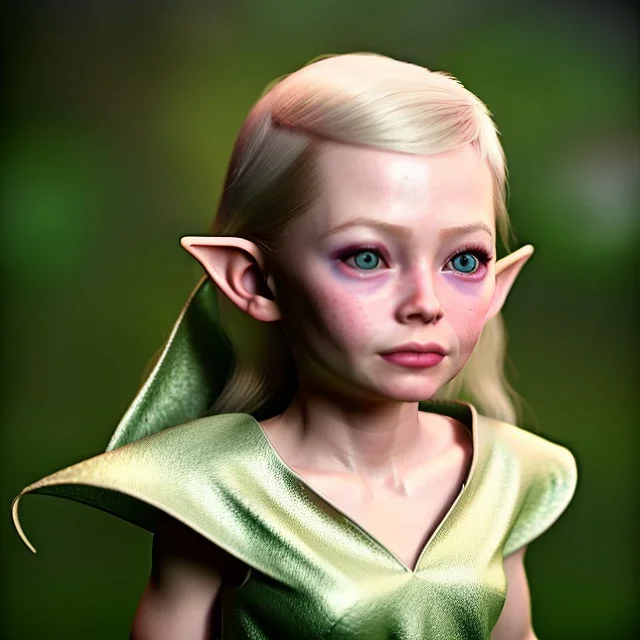 Galadriel toddler, full body, dramatic lighting, hyper realistic