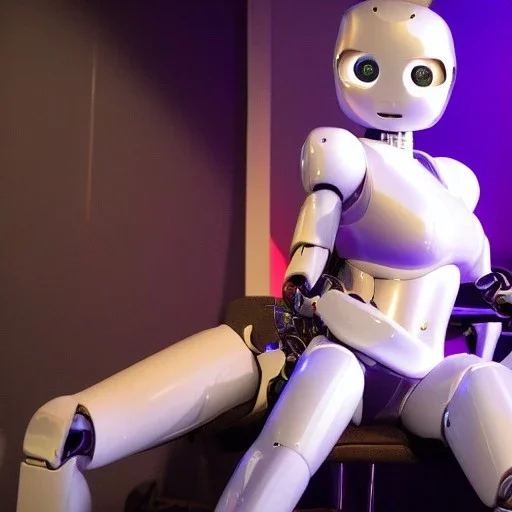 female robot lap dance