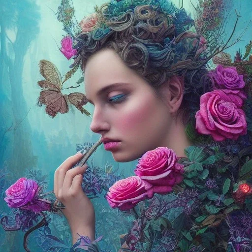 beautiful Man,insanely detailed and intricate, colourful, hyperrealism, delicate, high definition, detailed, complex, triadic vibrant colour, by Tom Bagshaw, Asher Brown Durand, Anna Dittmann, Dan Mumford, Magali Villeneuve, Christoper Lovell, trending on Artstation digital painting elegant fantasy 8k rose tones award winning crisp quality hdr