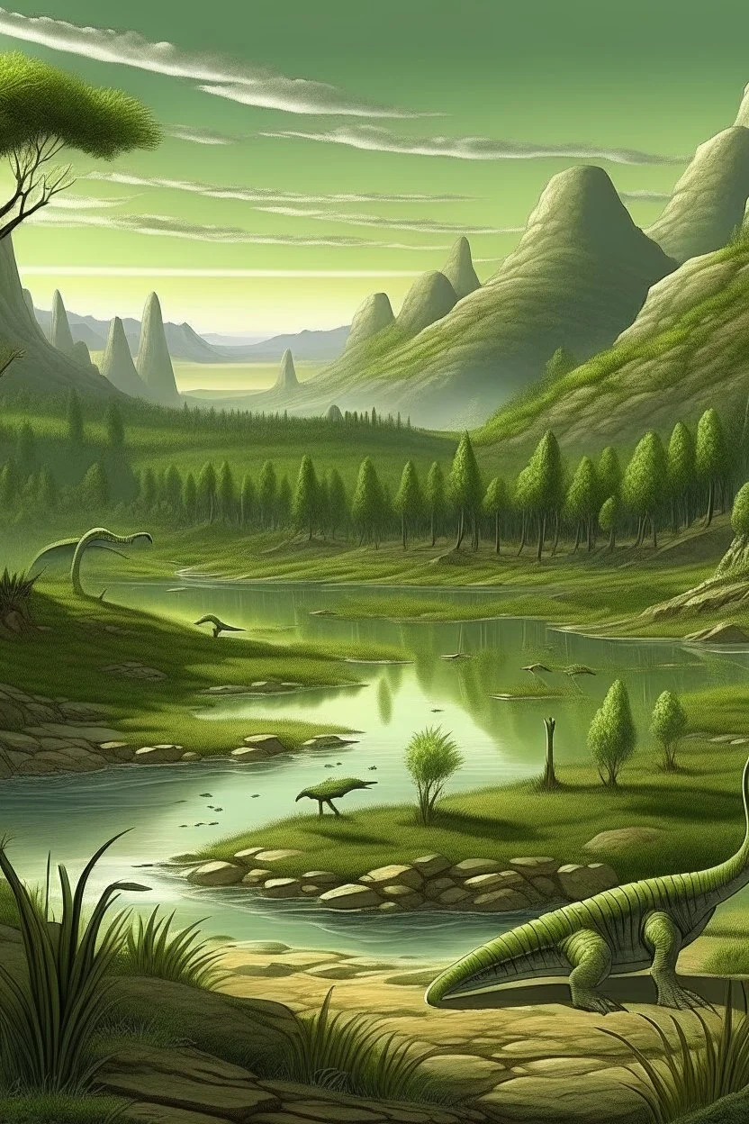 silurian period realastic landsapes