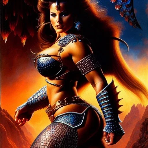 portrait oil on canvas,beautiful busty Female Warrior, minimal armor,comic book cover, mystical colors,insanely detailed,realistic,intrincate detail,crystal clear eyes, 16k resolution, masterpiece,Simon Bisley,Frank Frazetta,Alex Horley,ARTHUR ADAMS