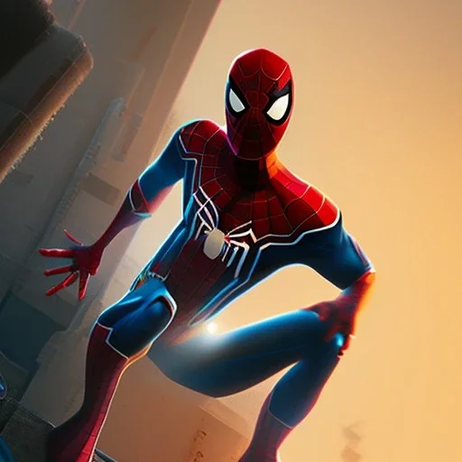 Spider-Man from marvel comics as a Pixar character