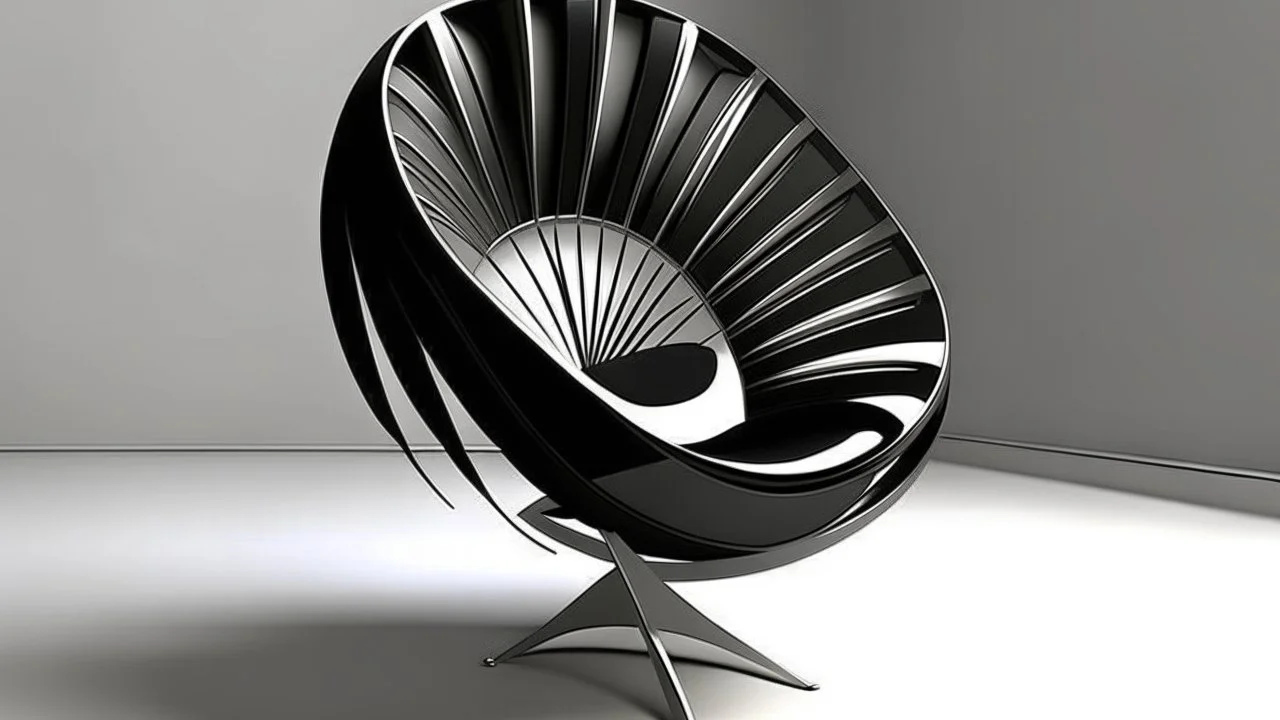 Fan shaped chair design modern