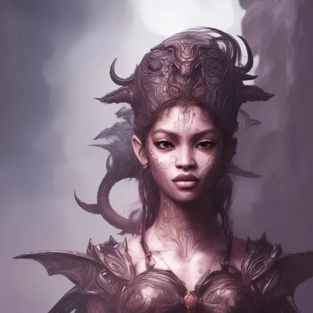 sango fantasy, fantasy magic, intricate, sharp focus, illustration, highly detailed, digital painting, concept art, matte, artgerm and paul lewin and kehinde wiley, masterpiece sexy lips Asian afro lips black African lady body Asian Dragon head silver bright rain lady outer space pretty skull head