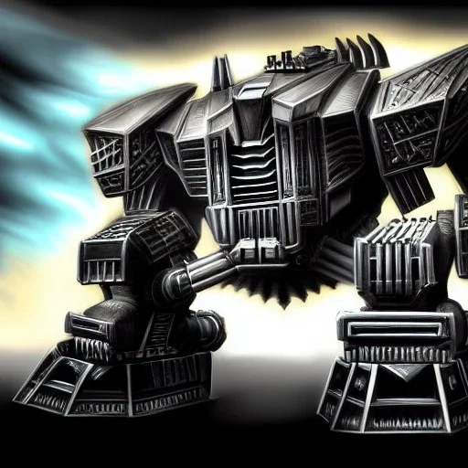 ultra detailed fullbody Drawing of Bonecrusher Decepticons, extremely detailed digital painting,intrincate, extremely detailed face,crystal clear Big Glowing eyes, mystical colors , perfectly centered image, perfect composition, rim light, beautiful lighting, 8k, stunning scene,extremely sharp detail, finely tuned detail, ultra high definition raytracing, in the style of robert e howard and pablo oliveira and Ken Kelley and Ohrai Noriyoshi and Simon Bisley