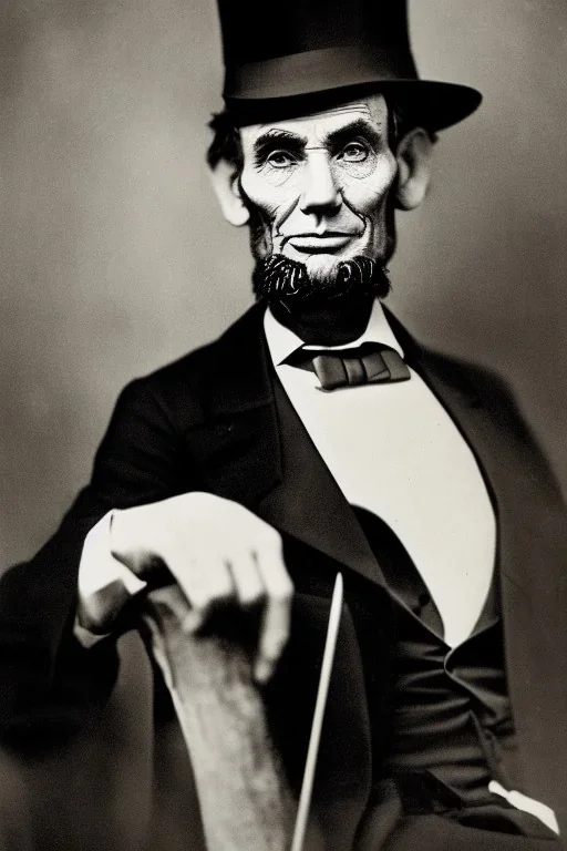 Abraham Lincoln with a wooden stake in his hand stalking a vampire vintage photography, beautiful, Tumblr aesthetic, retro vintage style, HD photography, hyperrealism