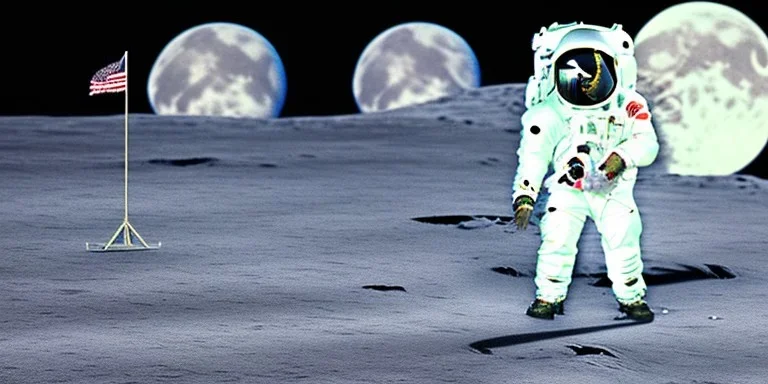 micheal jackson moonwalking on the moon