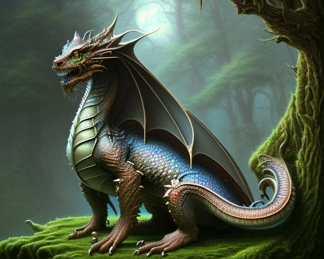 mdjrny-v4 style, photorealistic dragon, sharp scales, insanely detailed, symmetrical glowing eyes, intricate, bright iridescent highlights, art nouveau, volt lighting, atop a mountain crag, ultra high definition, NVIDIA Iray render, volumetric illumination, by argerm inspired by Tod Lockwood and Bob Eggleton, black dragon