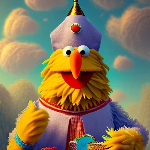 Russian Orthodox Big Bird Sesame Street, fantasy art