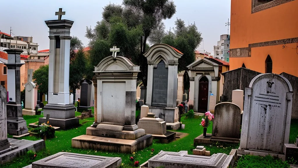 cemetery in the heart of the old city