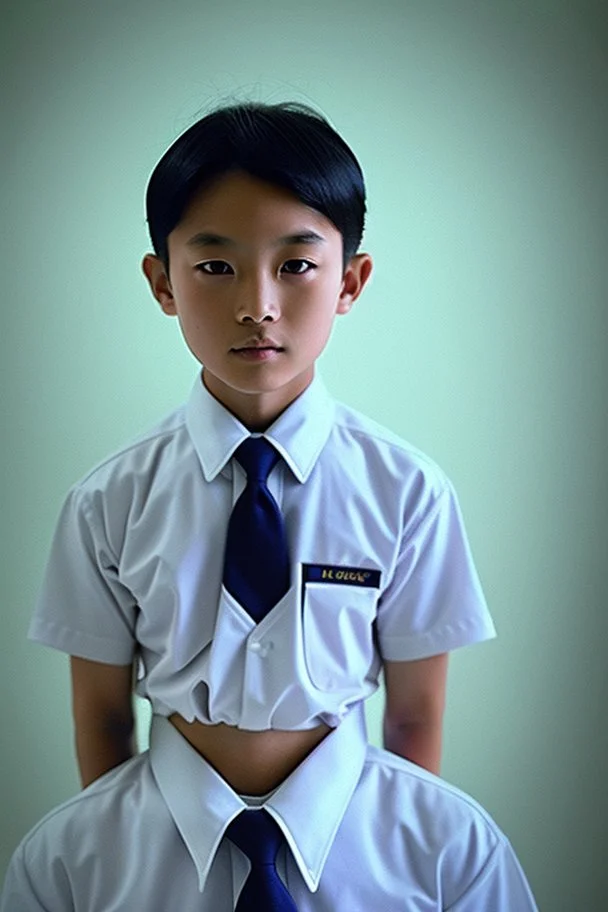 6 year old asian schoolboy in school uniform portrait, epic colour treatment, cinematic colour treatment, meticulously intricate perfectly symmetrical extremely detailed, pixiv daily ranking, pixiv, extreme depth of field, artstation, spectacular details, volumetric lighting, masterpiece, cinematic, Hollywood production, 8k resolution, high definition, max octane render, vivid colors, max resolution, max perfectionism, realistic composition, professional photography