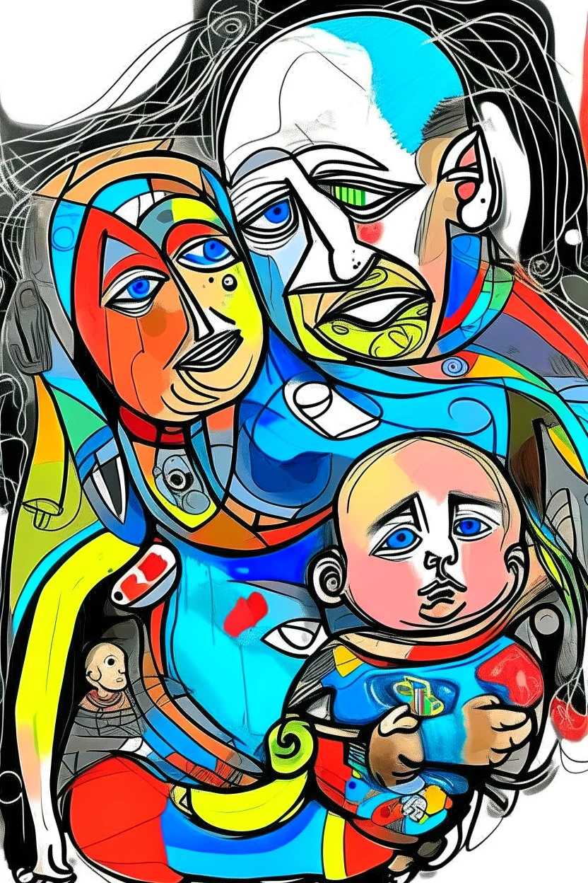 expressionism, Pixar style, in abstract art Basquiat, Picasso, Miro, Kandinsky, Klee, Birell, Fairey, Ardon, Buffet aand Picasso style, HD --s 750 --v 5.1 --style raw, water color