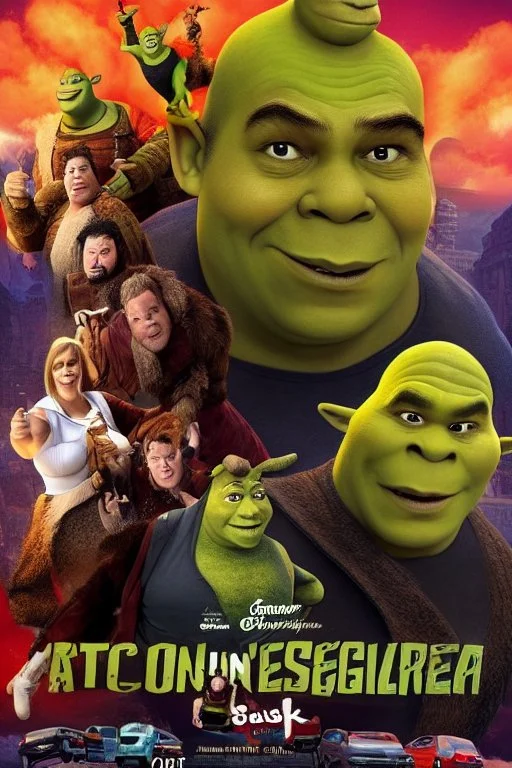 action movie poster starring shrek and steven seagal